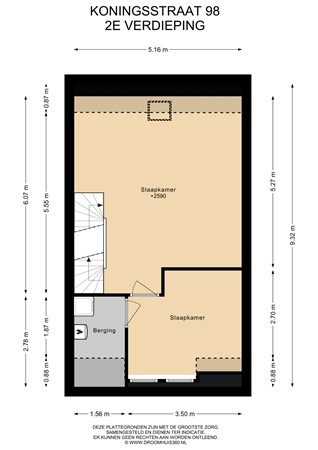 Floorplan - Koningsstraat 98, 1432 PL Aalsmeer